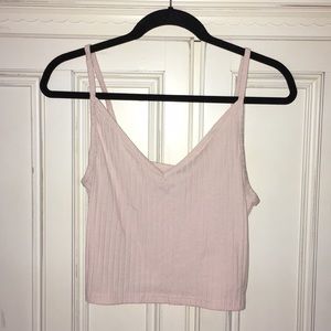 Cute blush pink cropped tank